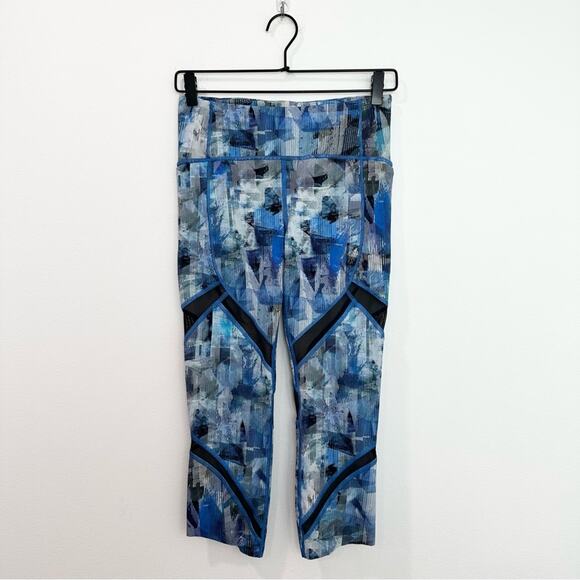 Lululemon On Pace Crop 21" Sun Dazed Multi Blue size 6 - Picture 2 of 8
